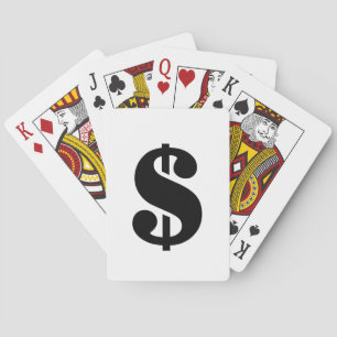 Jeu De Cartes Signe dollar Alphabet de gabarit simple