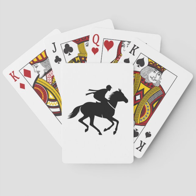 Jeu De Cartes Silhouette de course de chevaux (dos)