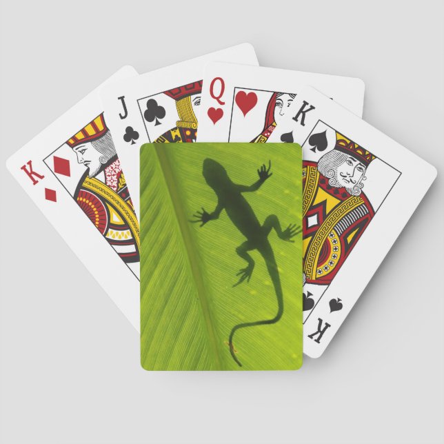 Jeu De Cartes Silhouette de Gecko (dos)