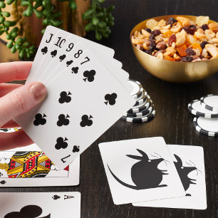 Jeu De Cartes Silhouette de Souris Animal Minimaliste