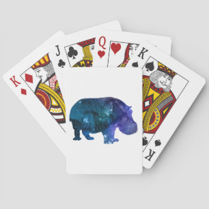 Jeu De Cartes Silhouette d'hippopotame