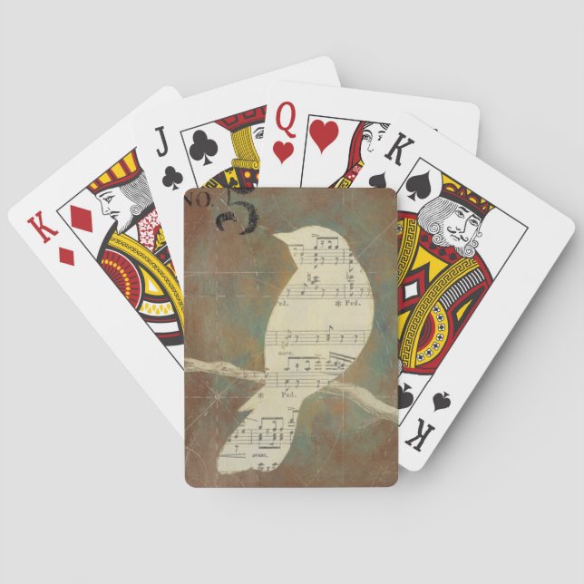 Jeu De Cartes Silhouette d'un oiseau (dos)