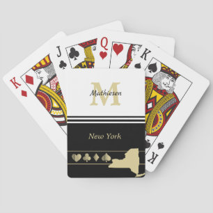 Jeu De Cartes Silhouette Monogram Gold New York