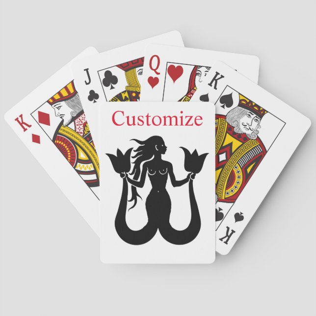 Jeu De Cartes Silhouette Tonnerre_Cove de sirène à deux queue (dos)