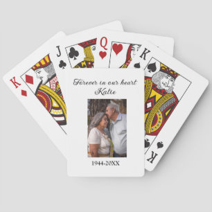 Jeu De Cartes simple Ajoutez votre photo texte souvenir commémor