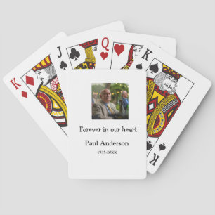 Jeu De Cartes simple Ajoutez votre photo texte souvenir commémor