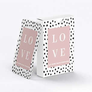 Jeu De Cartes Simple AMOUR Noir & Rose  Laissez notre valeur à t