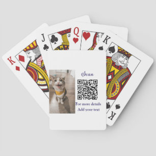 Jeu De Cartes Simple animal name details QR code add text photo