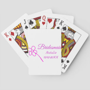 Jeu De Cartes Simple minimum rose bridesmaid ajouter le nom de l