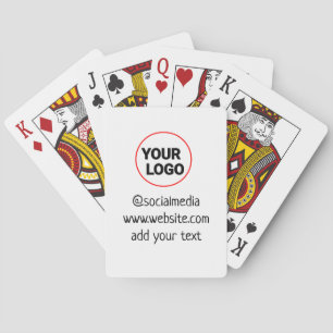 Jeu De Cartes simple personnalisé minimal ajouter votre logo adr