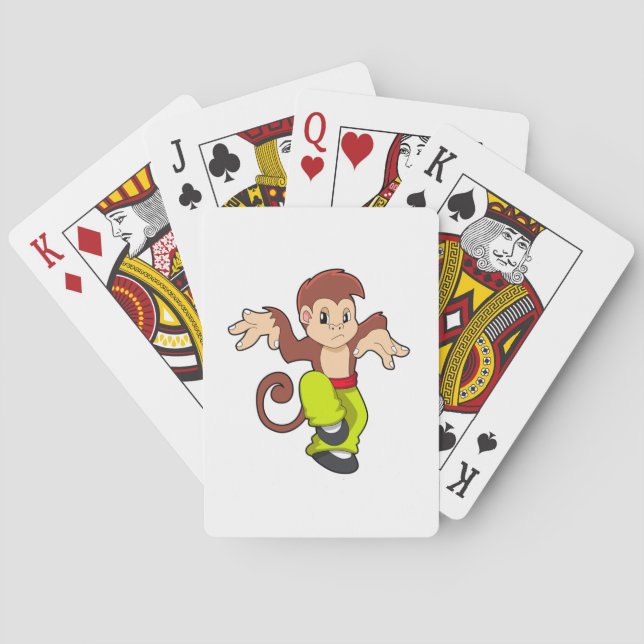 Jeu De Cartes Singe aux arts martiaux Kungfu (dos)