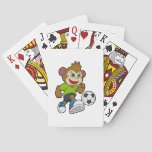 Jeu De Cartes Singe comme joueur de football avec Soccer