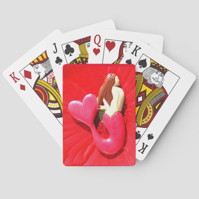 Jeu De Cartes sirène à queue rouge (dos)