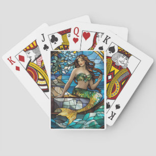 Jeu De Cartes Sirène en verre