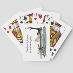 Jeu De Cartes Sirène Sur La Quai De Bateau Jouer Des Cartes