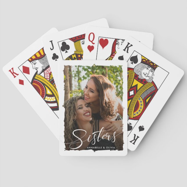 Jeu De Cartes Sisters Script Photo moderne  (dos)
