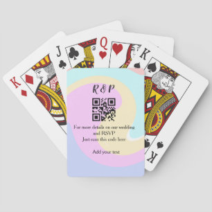Jeu De Cartes site web de mariage rsvp q r code ajouter nom text