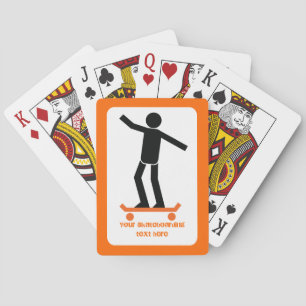 Jeu De Cartes Skateboardeur sur son skateboard personnalisé