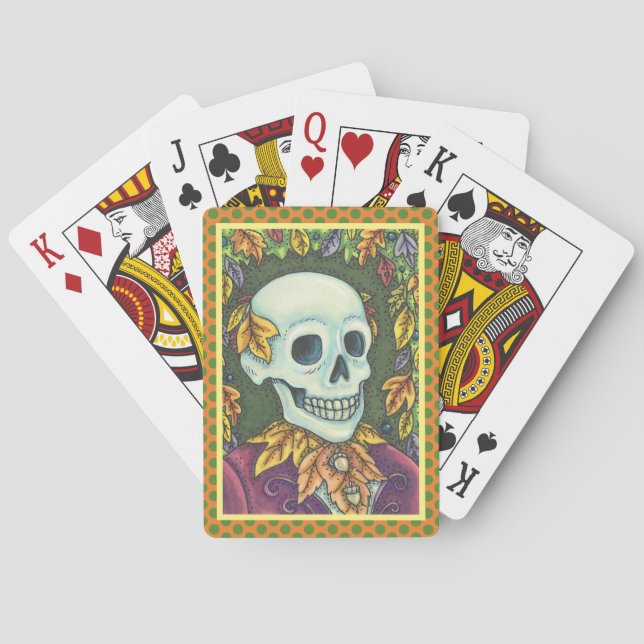 JEU DE CARTES SKELETON, GOTH GENTLEMAN SKULL, DEAD LEAF SOCIETE (dos)