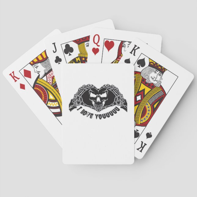 Jeu De Cartes Skeleton Hands Skull, Halloween Design Pour Backgr (dos)
