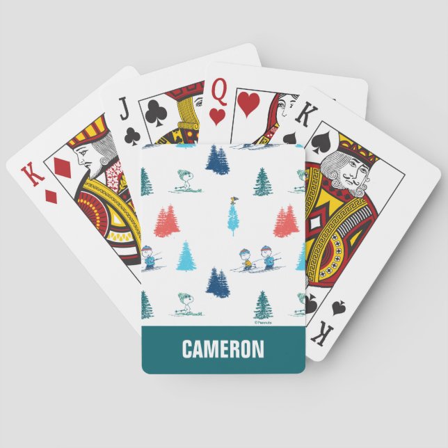 Jeu De Cartes Ski d'hiver sur les pistes Motif Jouer aux cartes (dos)