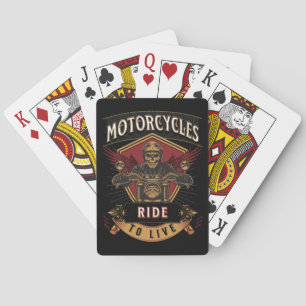 Jeu De Cartes Skull Ride Cycles moteurs, Ride To Live