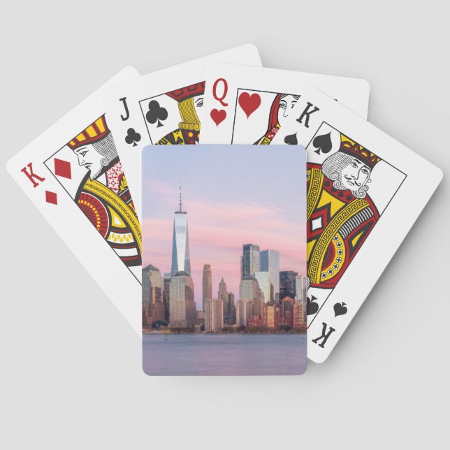 Jeu De Cartes Skyline du soir de New York (dos)