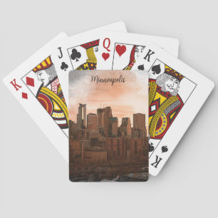 Jeu De Cartes Skyline vintage Minneapolis Minnesota