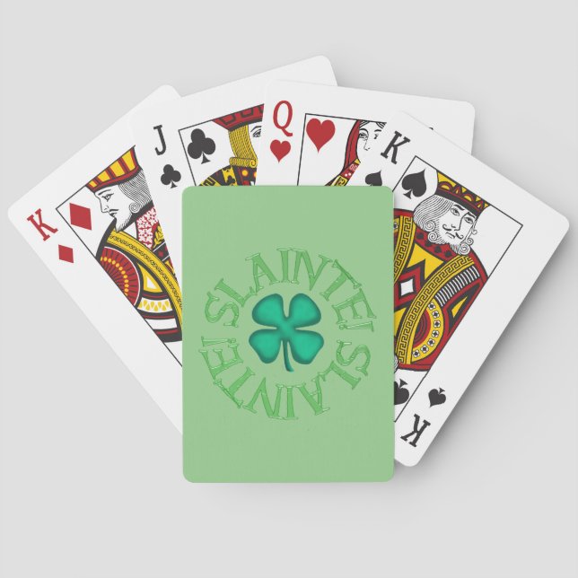 Jeu De Cartes Slainte green Poker jouer aux cartes (dos)
