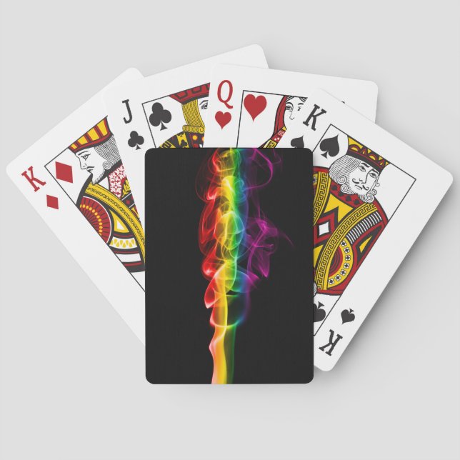 Jeu De Cartes SlipperyJoe's fumée vif arc-en-ciel célébré (dos)