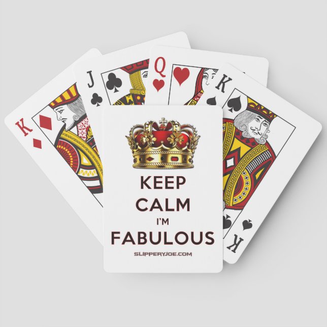 Jeu De Cartes SlipperyJoe's garder calme fabuleux couronne spect (dos)