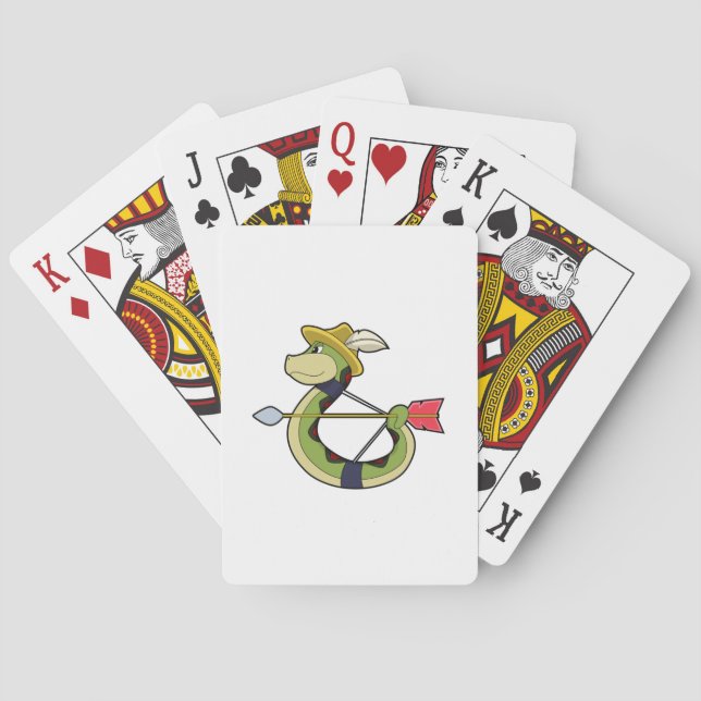 Jeu De Cartes Snake as Archer with Bow & Arrow (dos)