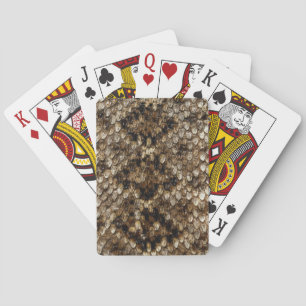 Jeu De Cartes Snakeskin de crotale de Faux