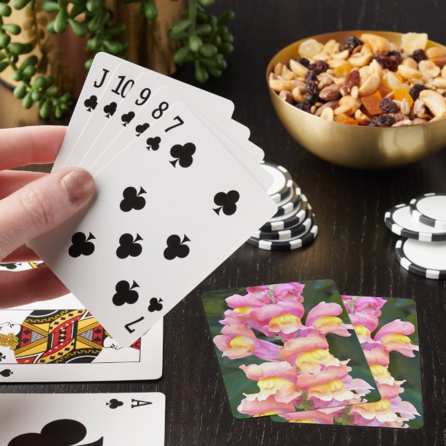 Jeu De Cartes Snapdragon rose et jaune Floral (In Situ)