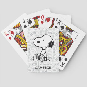 Jeu De Cartes Snoopy on Black White Comics Lecture de cartes