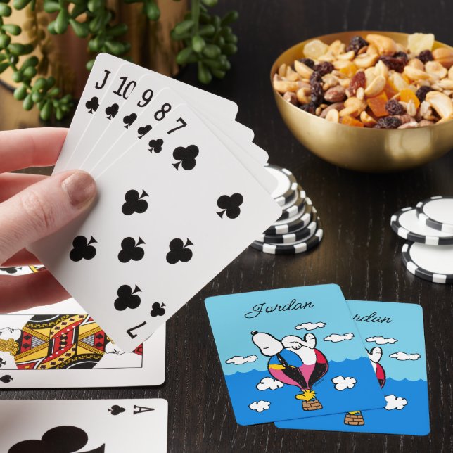 Jeu De Cartes Snoopy & Woodstock Hot Air Balloon Jouer aux carte (In Situ)