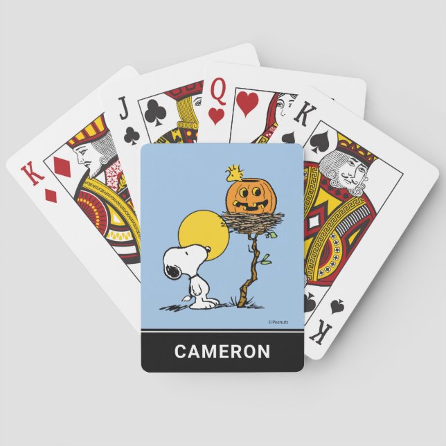 Jeu De Cartes Snoopy & Woodstock Jack O'Lantern Jouer des cartes (dos)