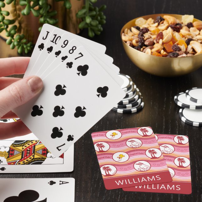 Jeu De Cartes Snoopy & Woodstock Tropical Cutie Jouer Cartes (In Situ)