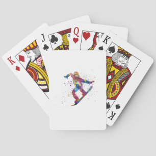 Jeu De Cartes Snowboard in watercolor