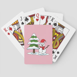 Jeu De Cartes Snowman avec Snowman Pine Tree