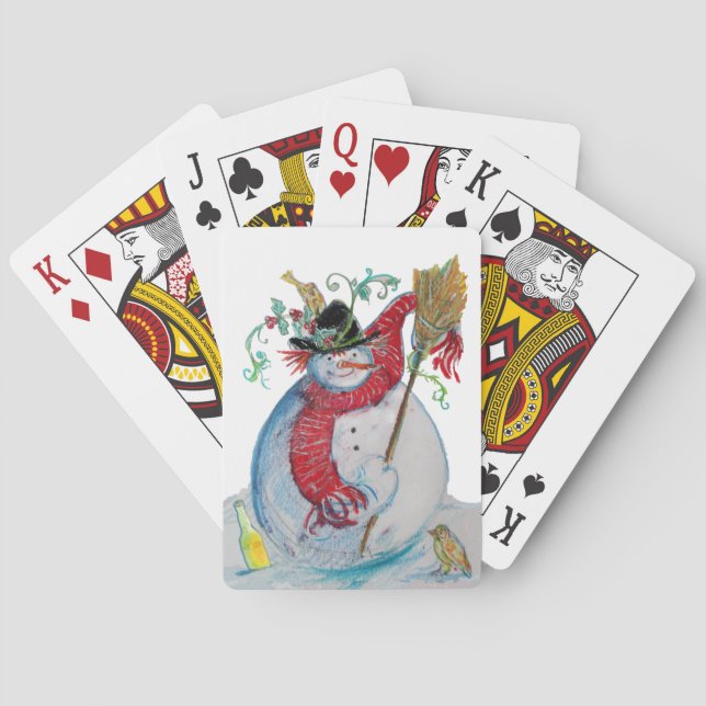 JEU DE CARTES SNOWMAN DRUNKEN AVEC OISEAUX (dos)