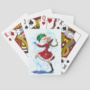 Jeu De Cartes Snowman et danseuses de Noël Jouer aux cartes