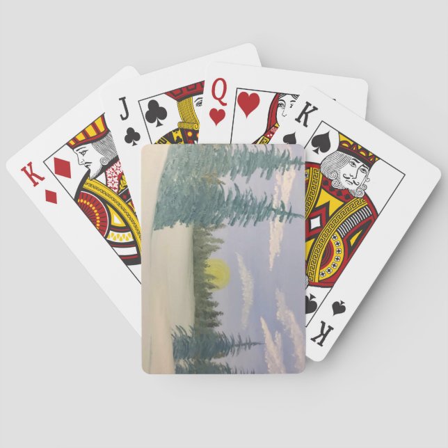 Jeu De Cartes Snowy Sunrise Jouer aux cartes (dos)