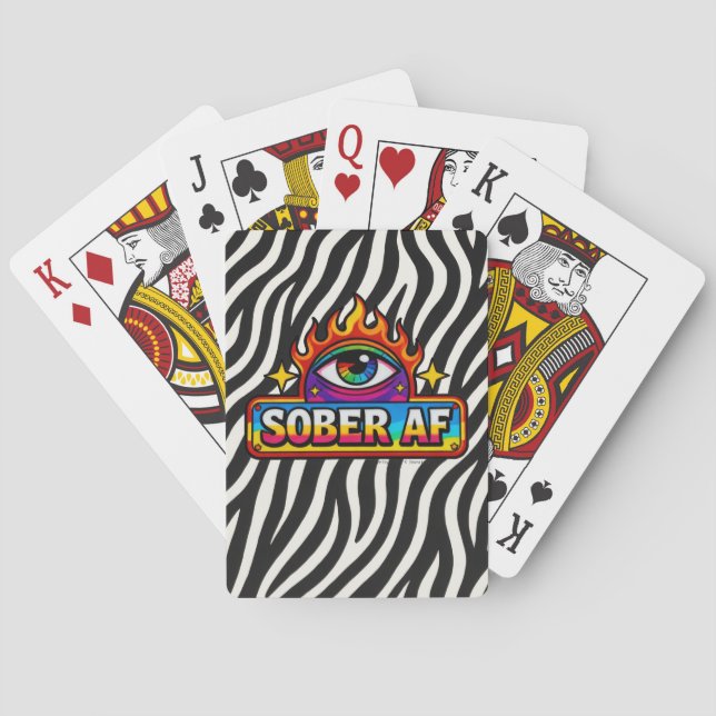 Jeu De Cartes Sober AF - Fake Zebra Print -  (dos)