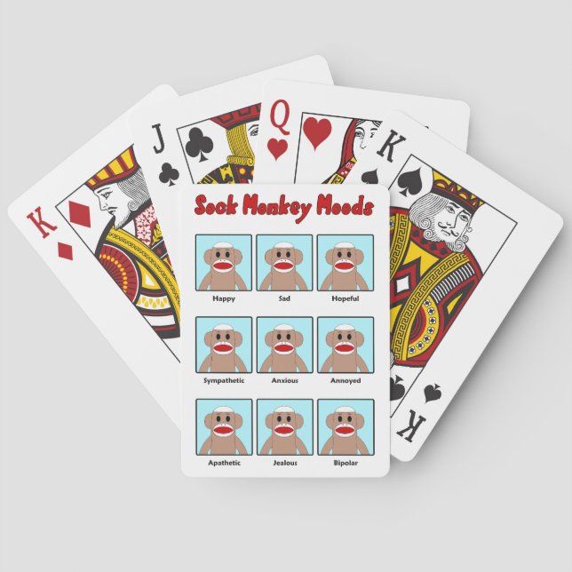Jeu De Cartes Sock Monkey Moods (dos)