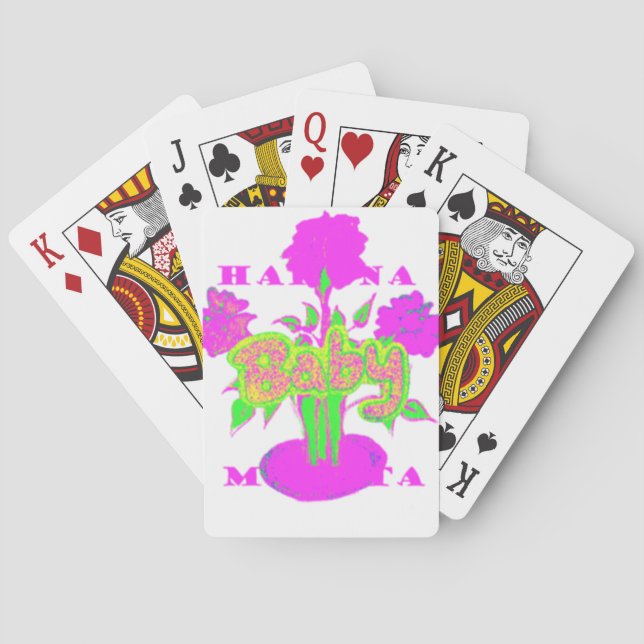 Jeu De Cartes Soft Pink Flower Art : A Baby's Touch. (dos)