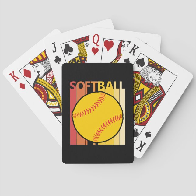 Jeu De Cartes Softball vintage Retro (dos)
