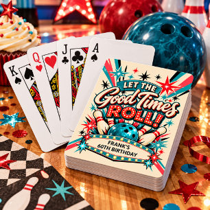 Jeu De Cartes Soirée Bowling Rétro Vintage Anniversaire