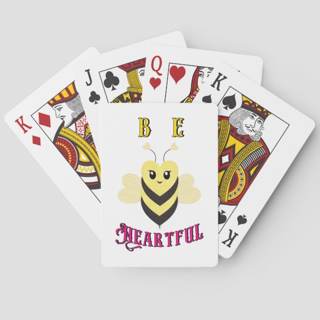 Jeu De Cartes Sois Coeur Jour Septembre Bee Queen Honey Heart (dos)