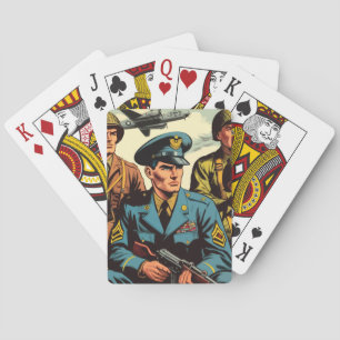 Jeu De Cartes Soldats vintages Comics militaires